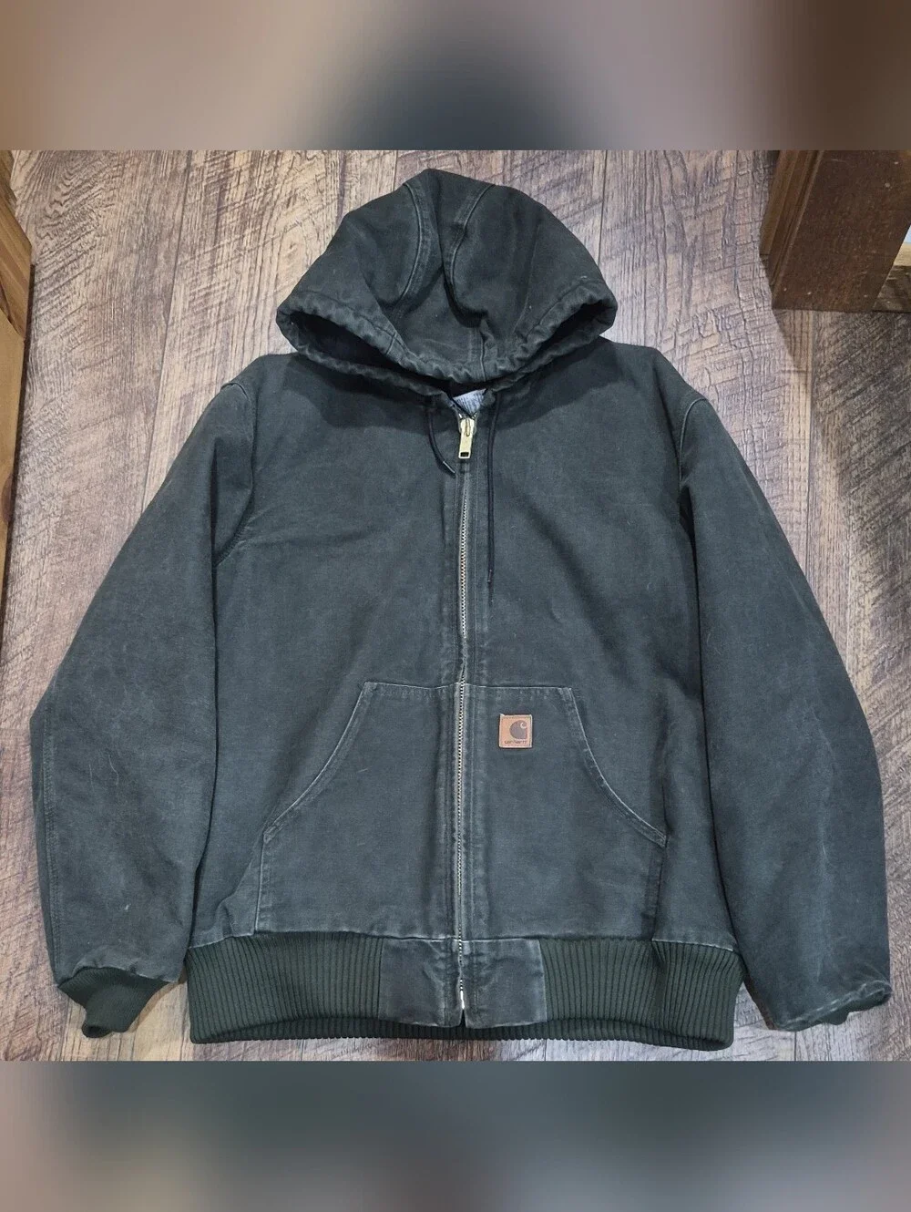 Y2K Carhartt Men’s J130 Moss Hooded Duck Insulated Active Jacket  Workwear Med